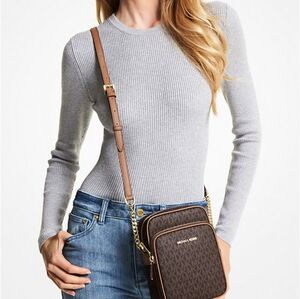 Michael Kors Jet Set Medium Logo Crossbody Bag